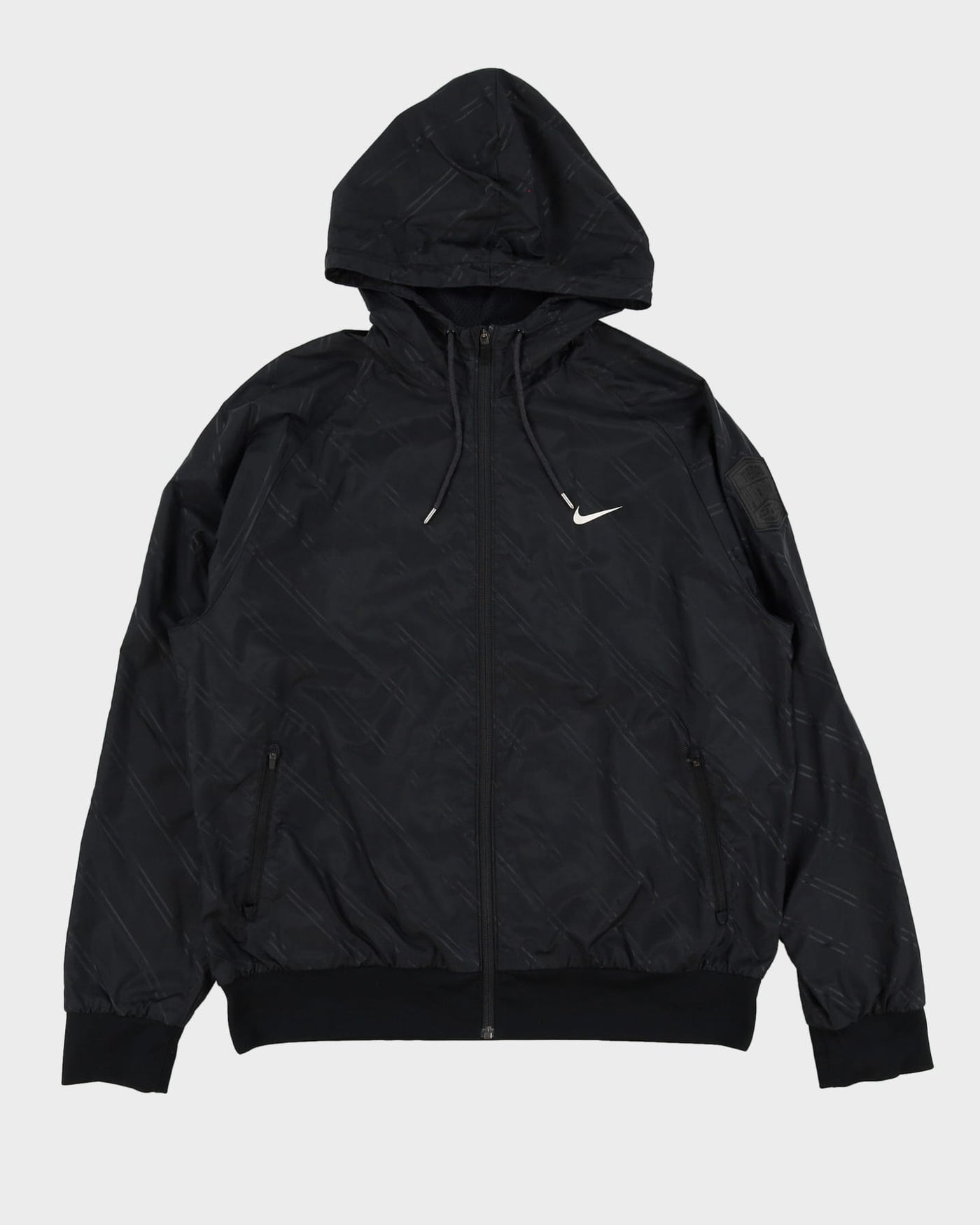 00s Nike Black Hooded Anorak Rain Jacket - XXL