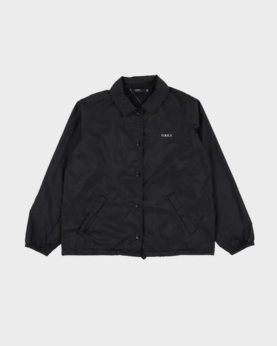 Obey Black Coach Skater Jacket - S