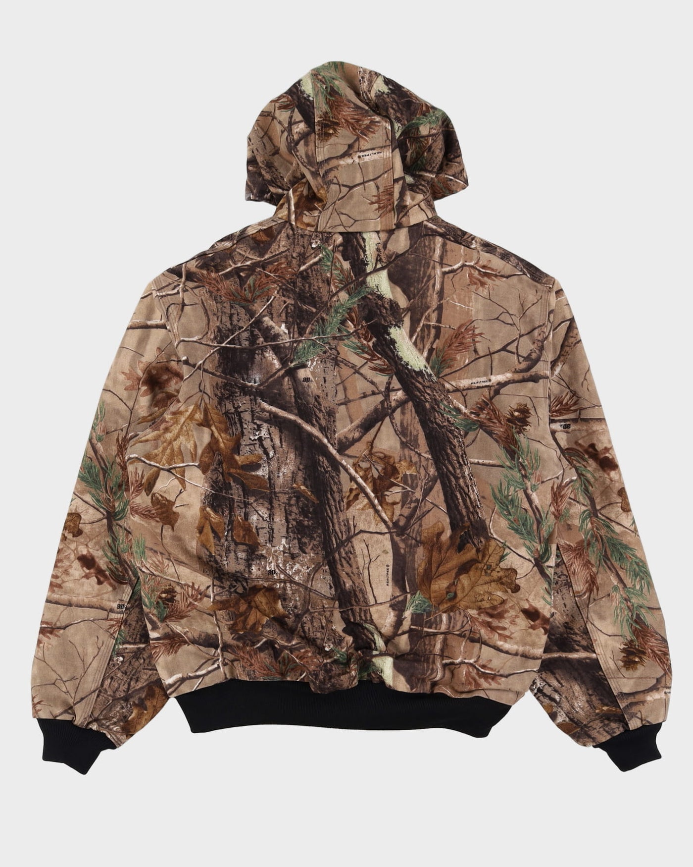 Vintage 90s Carhartt Woodland Camouflage Workwear / Chore Jacket - L