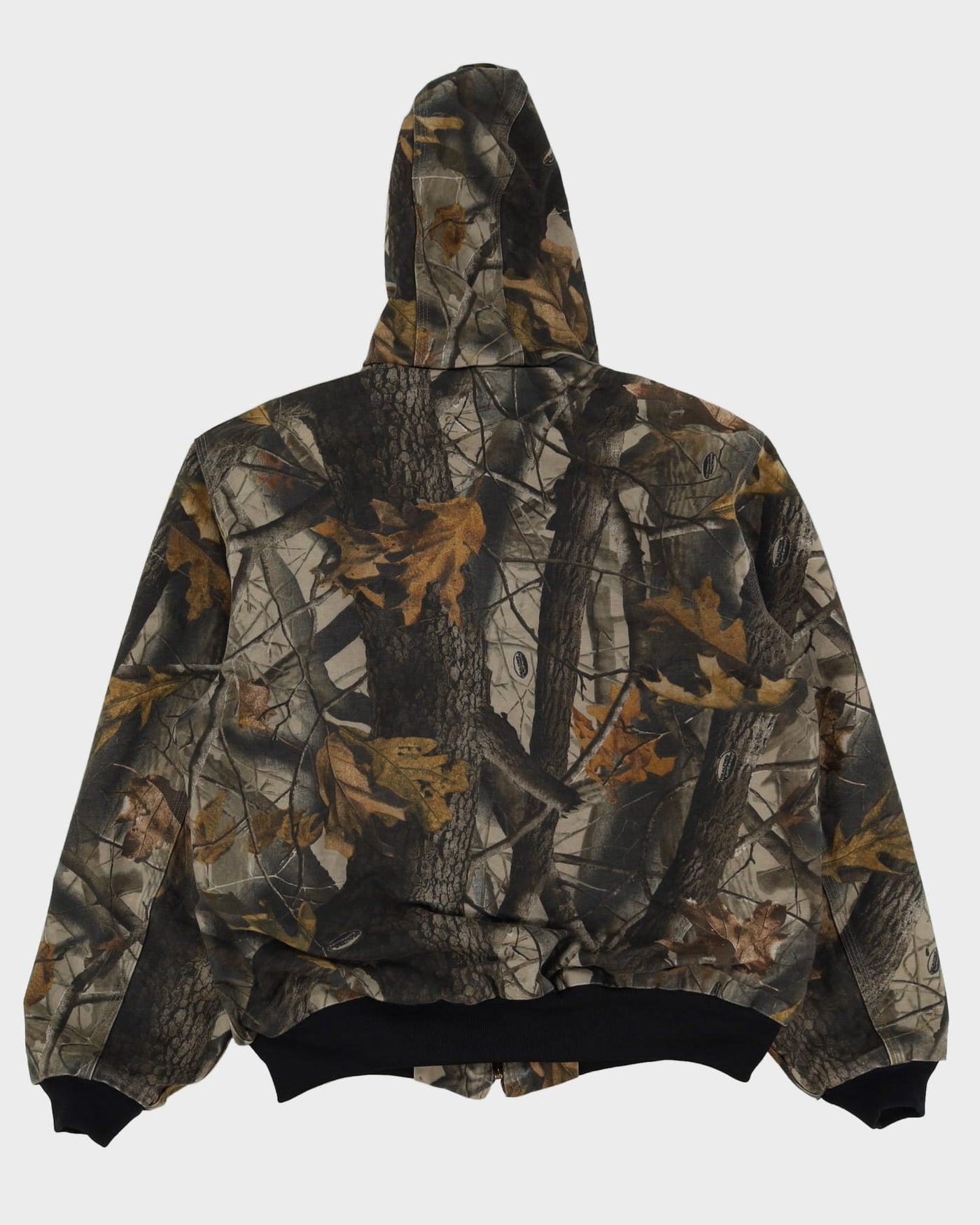 Vintage 90s Carhartt Woodland Camouflage Workwear / Chore Jacket - L