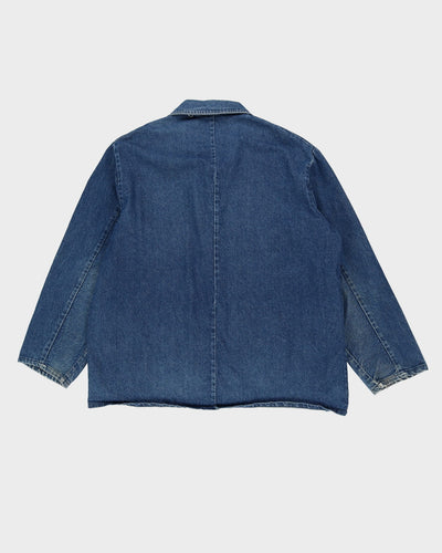 Vintage 80s SBG Blue Denim Chore Jacket - XL