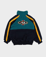 Vintage 90s FILA Navy / Green / Yellow Track Jacket - XL
