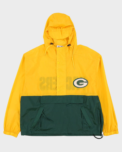 Vintage 90s Green Bay Packers Game Day NFL Oversized Hooded Anorak Jacket - L