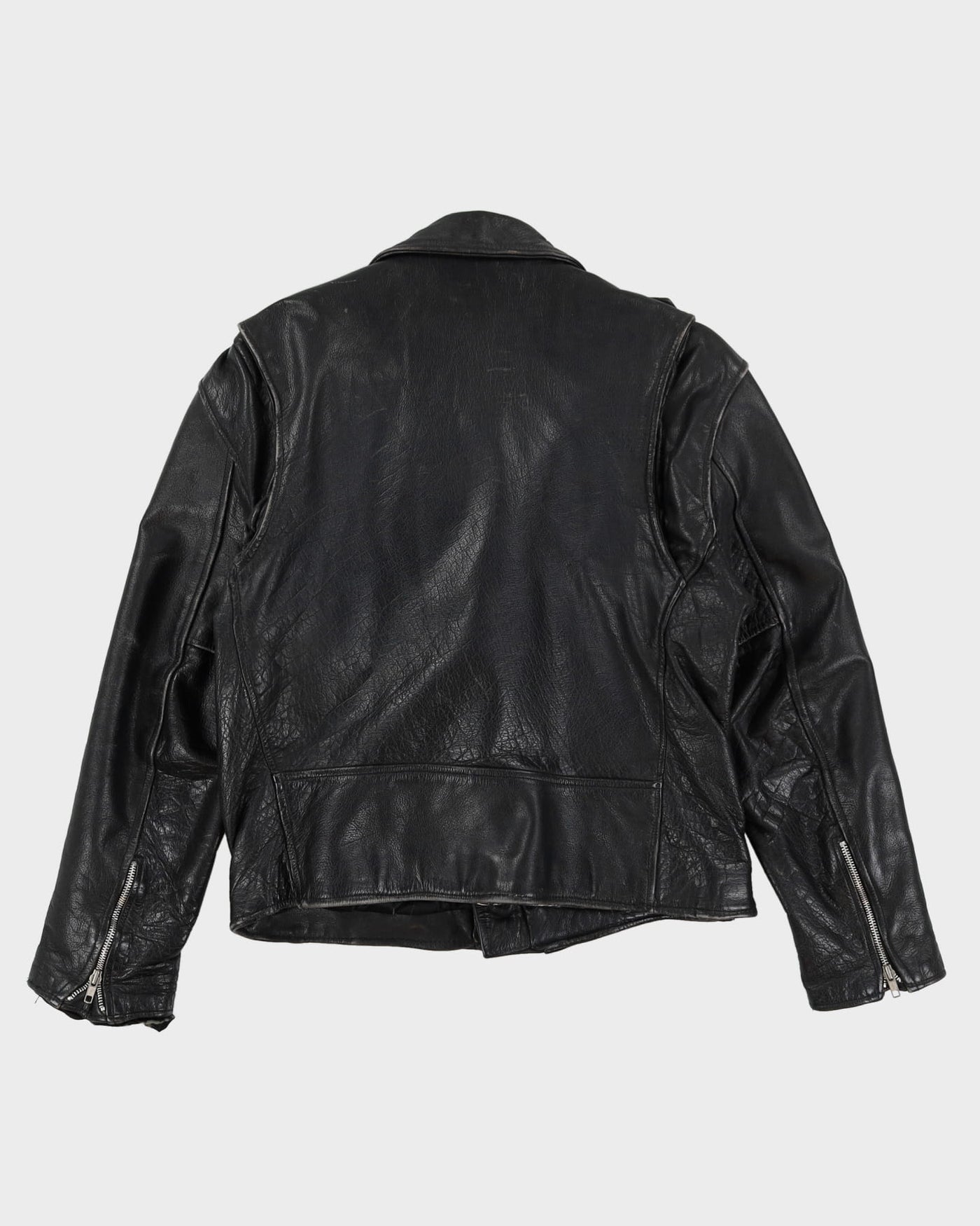 Vintage 90s Black Leather Biker Jacket - M / L