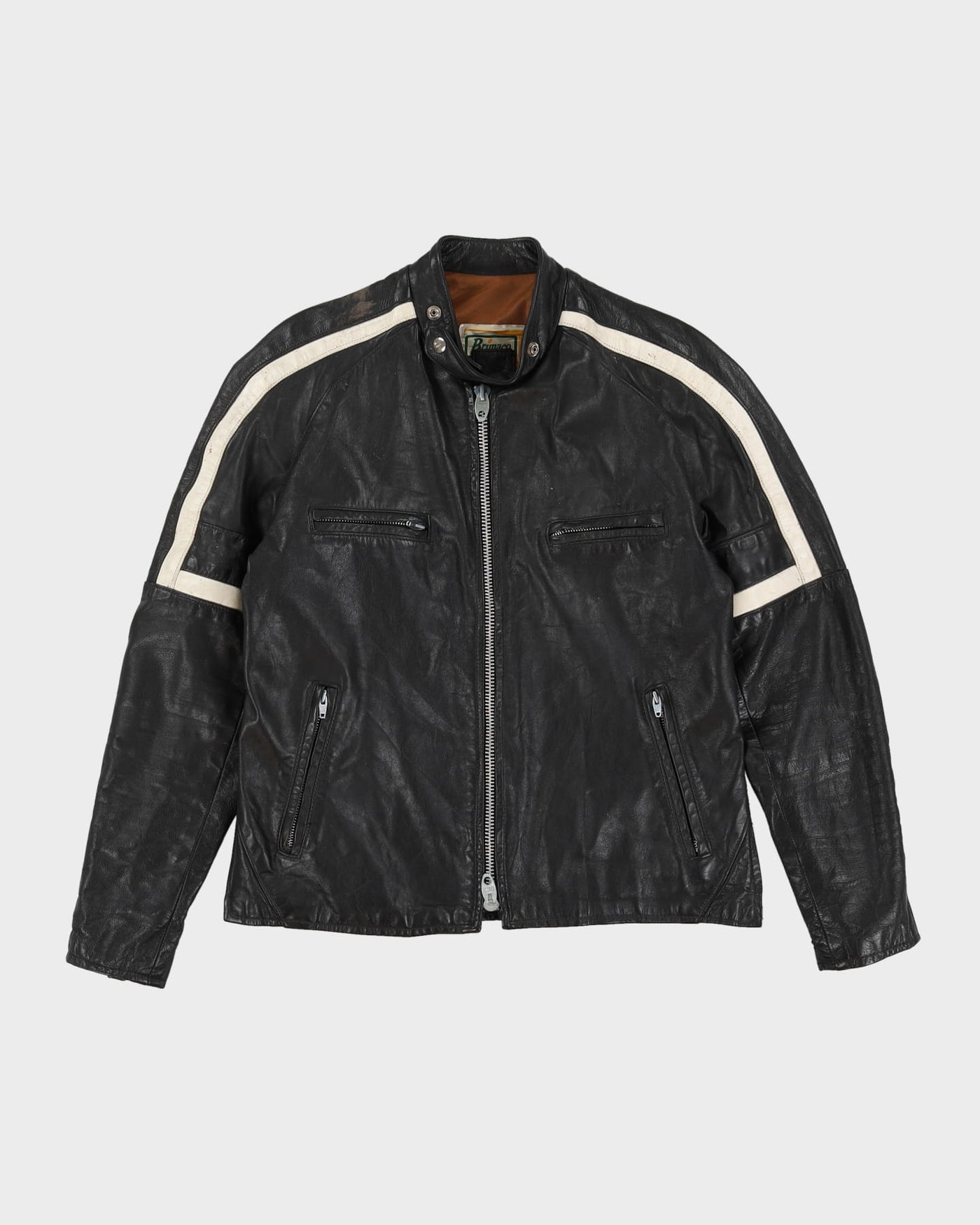 Vintage 80s Brimaco Black Leather Jacket - M