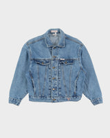 Vintage 1990s Guess Faded Blue Denim Jacket - S