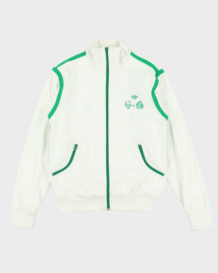 00s Adidas White Stan Smith Ilie Nastase Tennis Track Jacket L