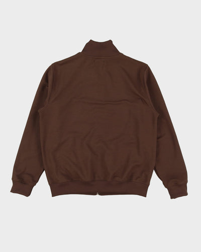 00s Fred Perry Brown Patterned Track Jacket - L