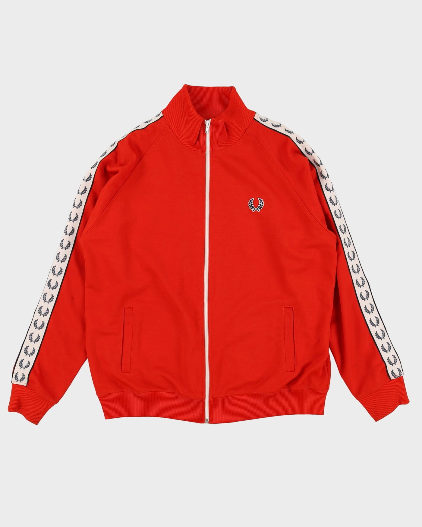 Vintage 90s Fred Perry Orange Track Jacket - L