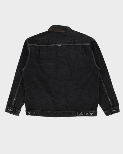 Vintage 90s U.S. POLO ASSN Black Oversized Denim Jacket - L