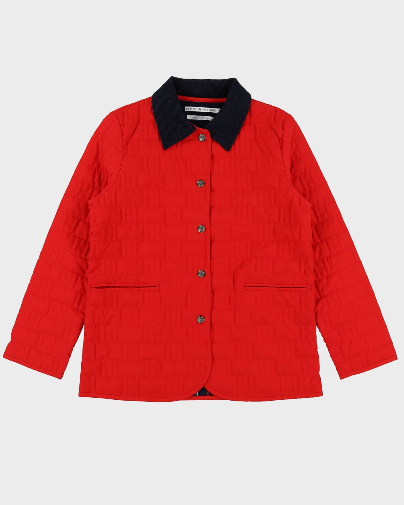 Tommy Hilfiger Red Padded Quilted Windbreaker / Coach Jacket - M