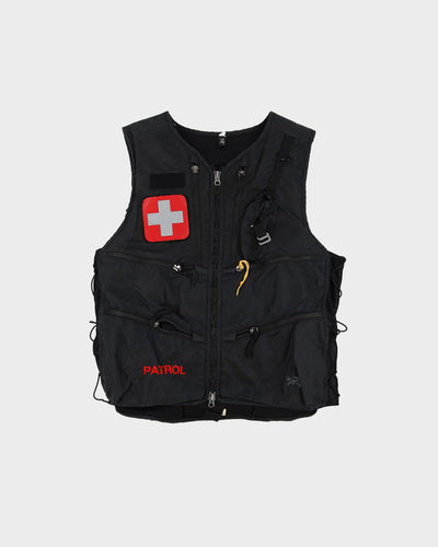 Vintage Arc'Teryx Black Tactical Patrol Vest / Oversized Sleeveless Gilet Jacket - L