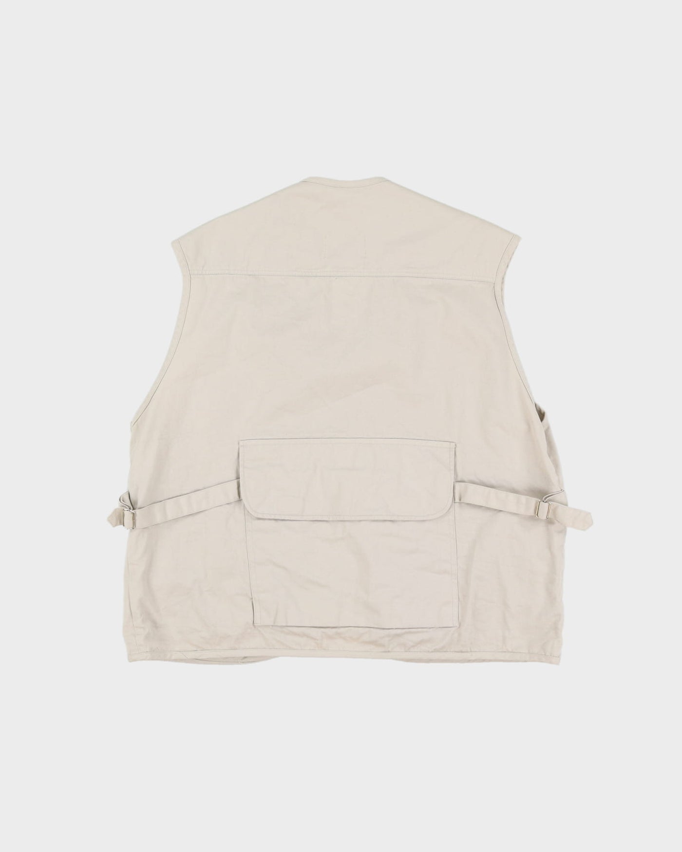 Vintage 90s Camel Trophy Wear Beige Tactical Vest / Sleeveless Gilet Jacket - XL