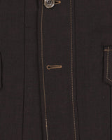 Vintage 70s Tailored Brown Contrast Stitching Blazer Jacket - M
