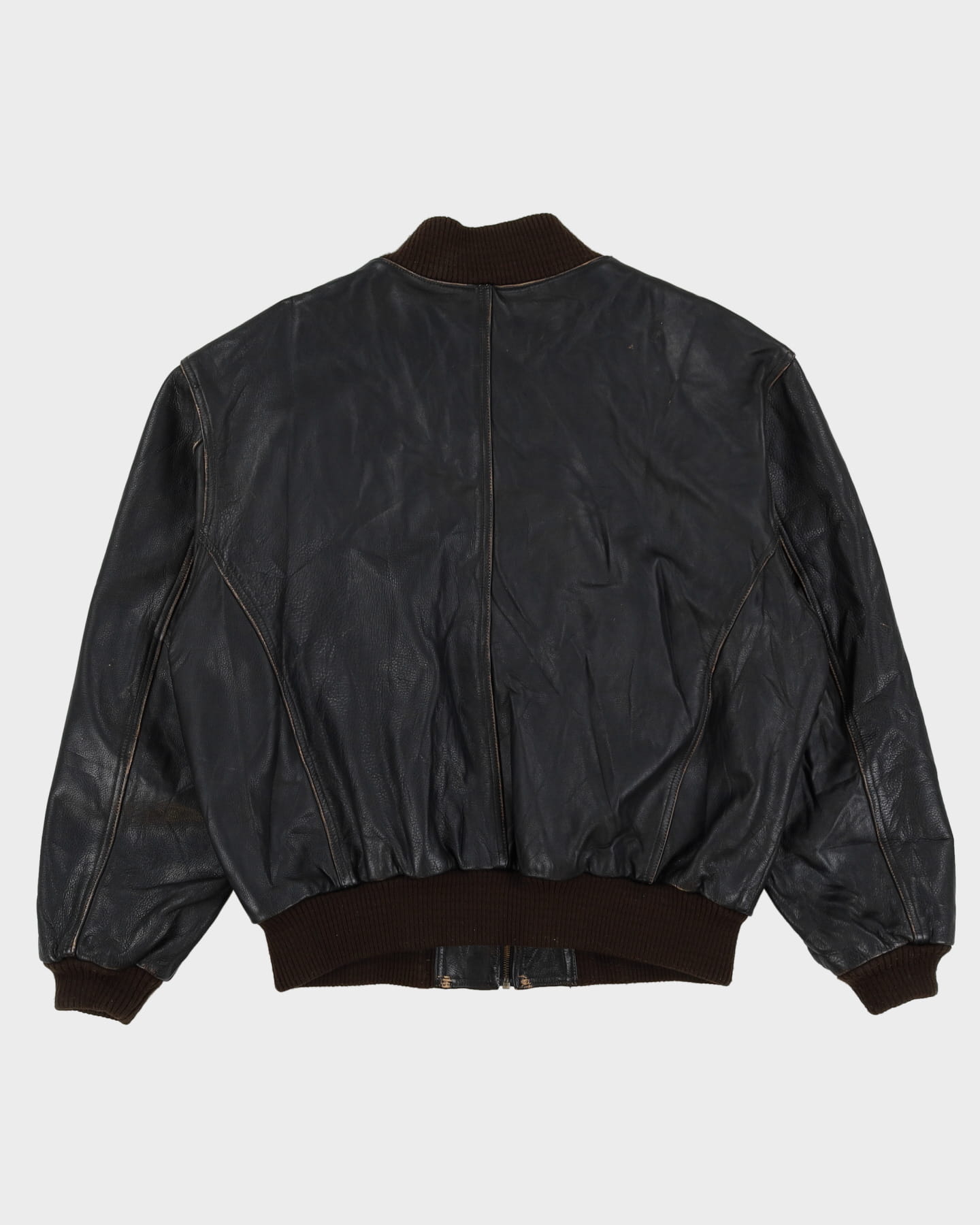 Vintage 90s Jeep 'American Legend' Black Leather Jacket - XL