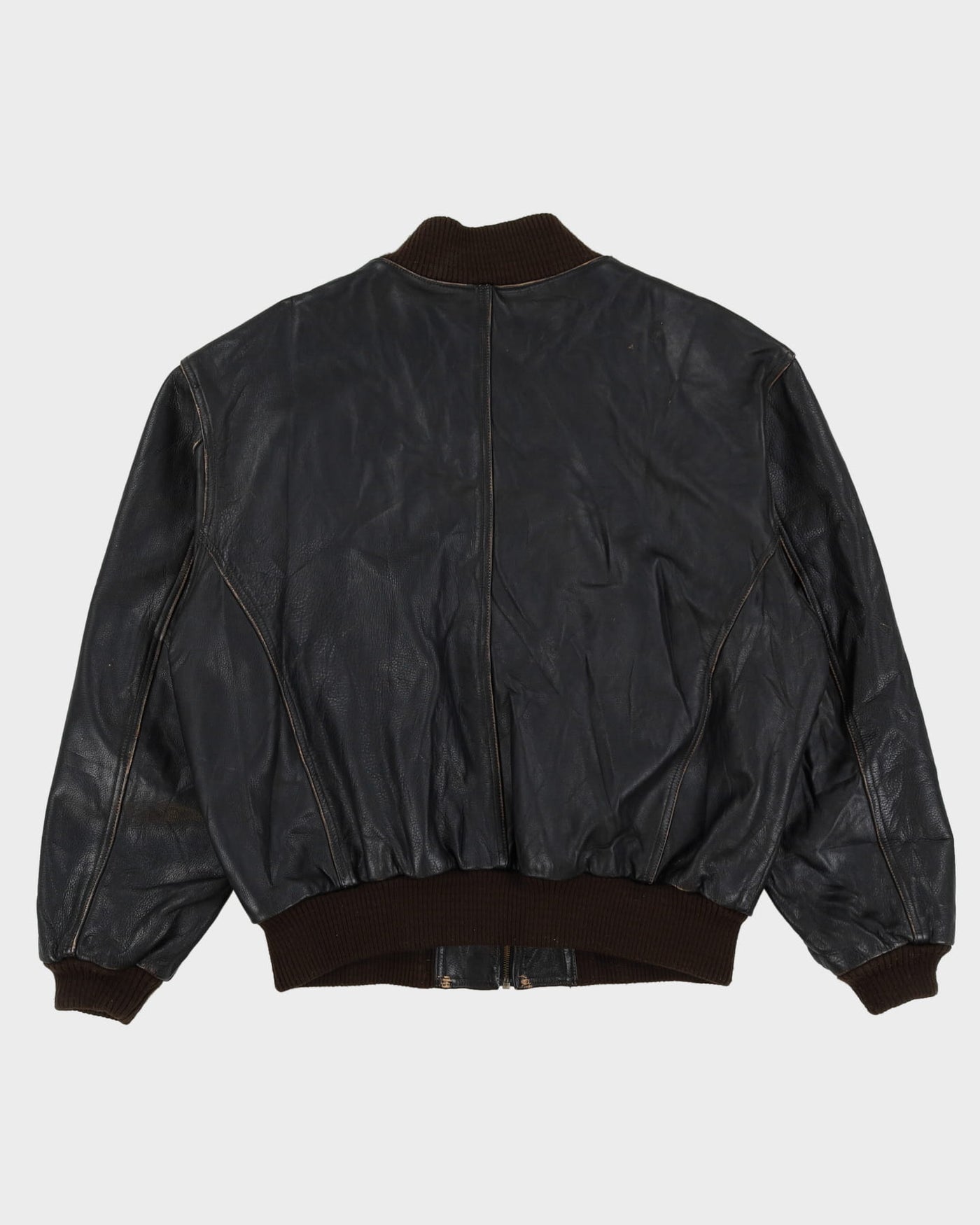 Vintage 90s Jeep 'American Legend' Black Leather Jacket - XL