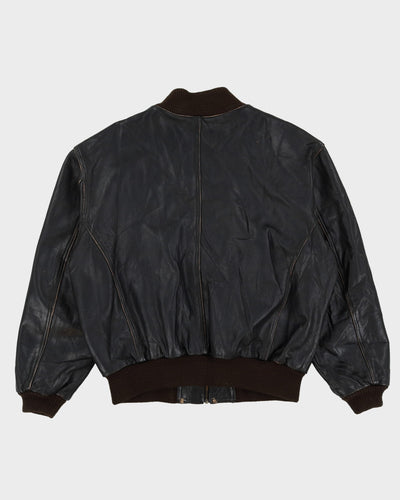 Vintage 90s Jeep 'American Legend' Black Leather Jacket - XL