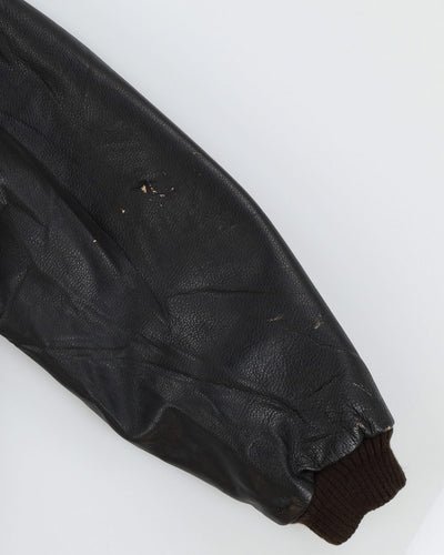 Vintage 90s Jeep 'American Legend' Black Leather Jacket - XL