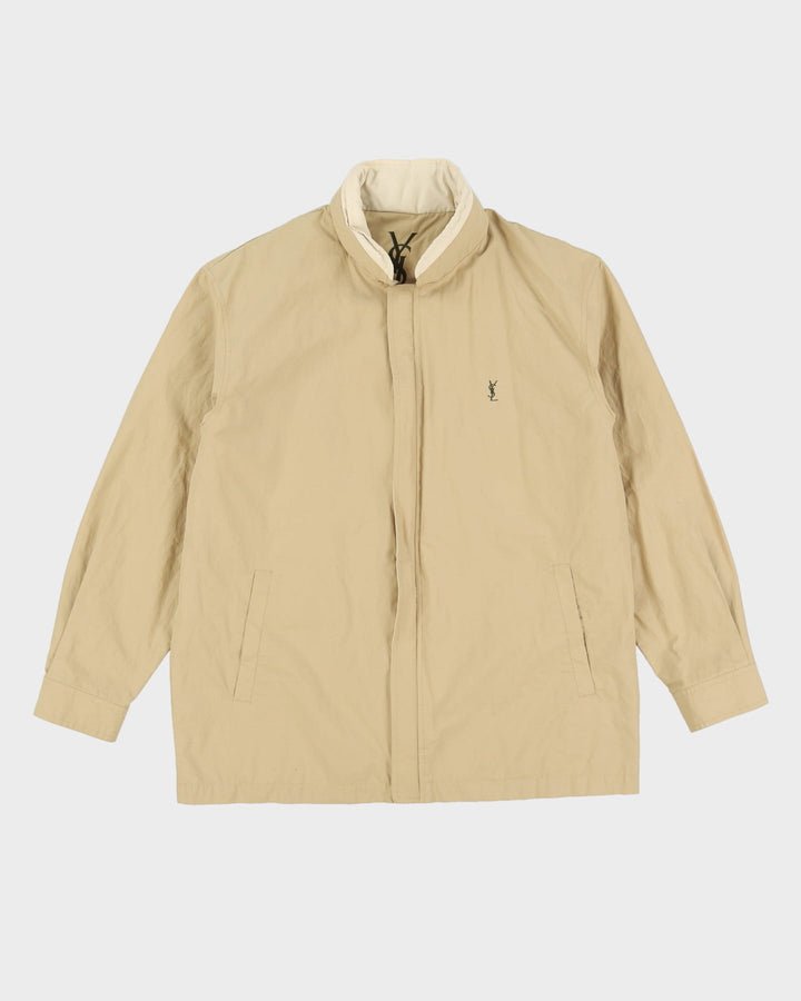 Vintage YSL Yves Saint Laurent Beige Windbreaker Jacket - M / L