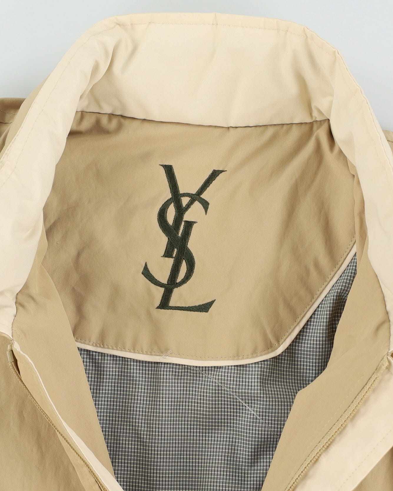 Vintage YSL Yves Saint Laurent Beige Windbreaker Jacket - M / L
