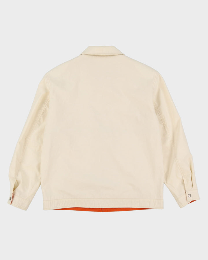 Vintage 90s Burberry Off-White Harrington / Windbreaker Jacket - XL
