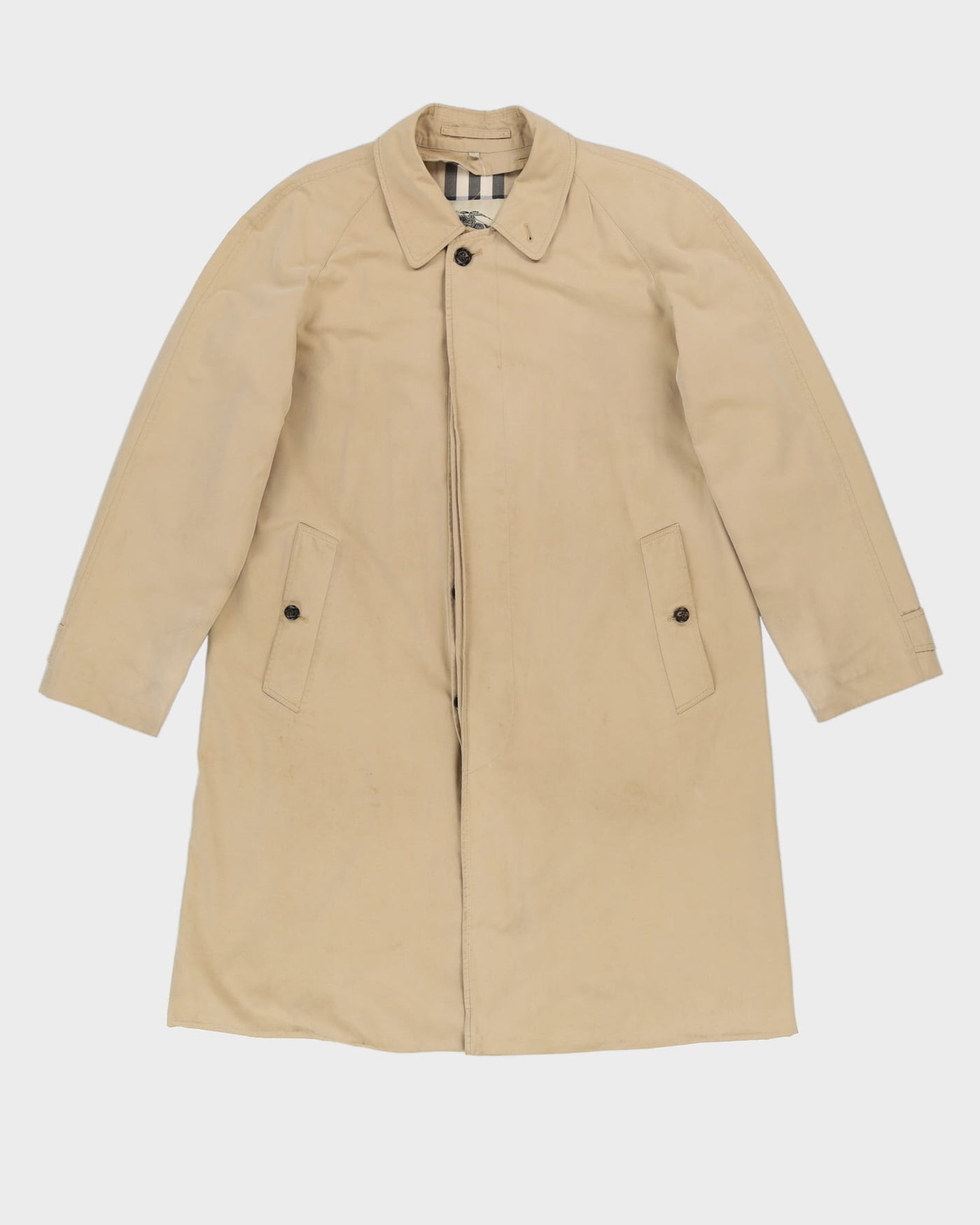 Burberrys' Beige Nova Check Trench Coat - M