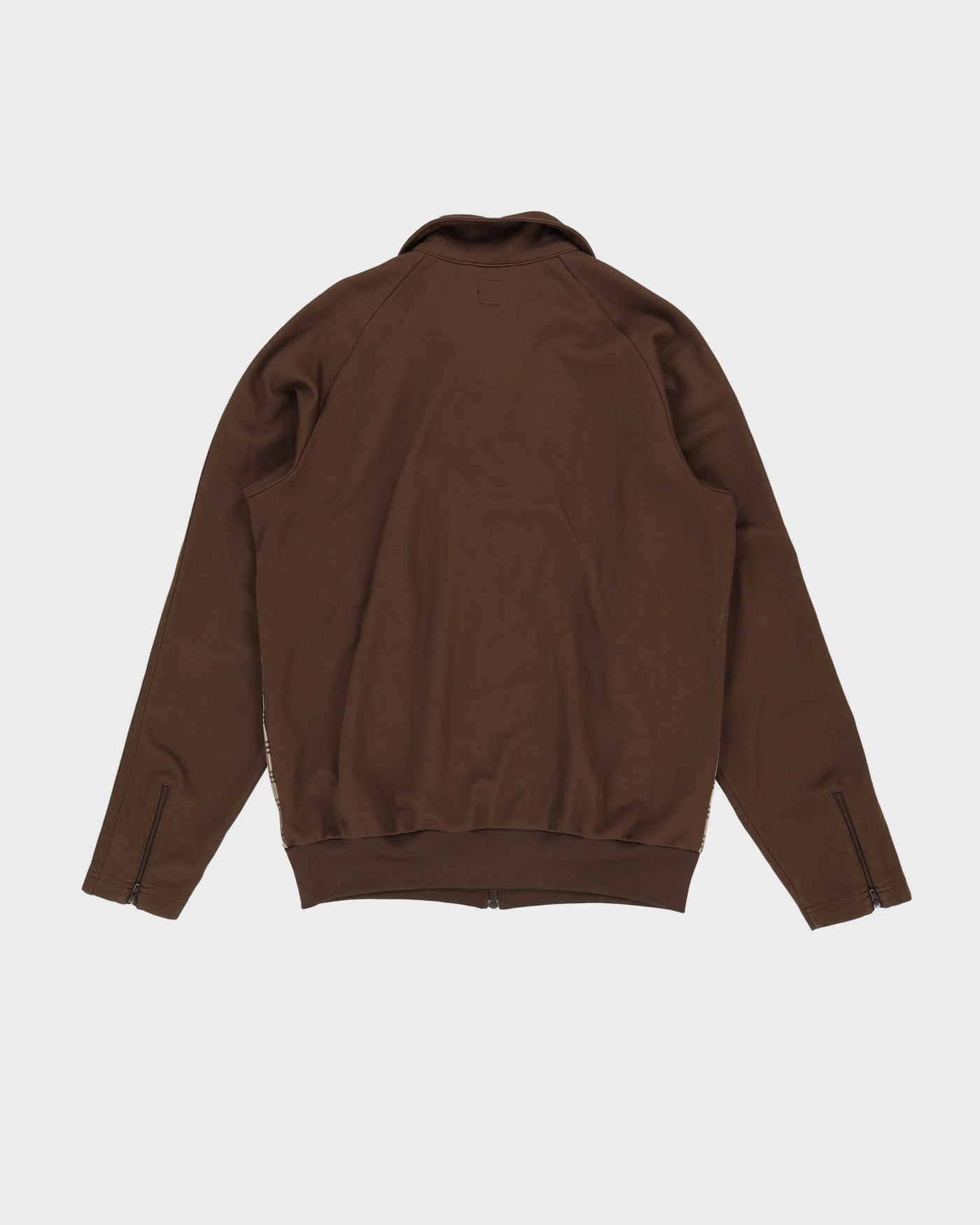 00s Adidas Brown / Beige Check Track Jacket - L