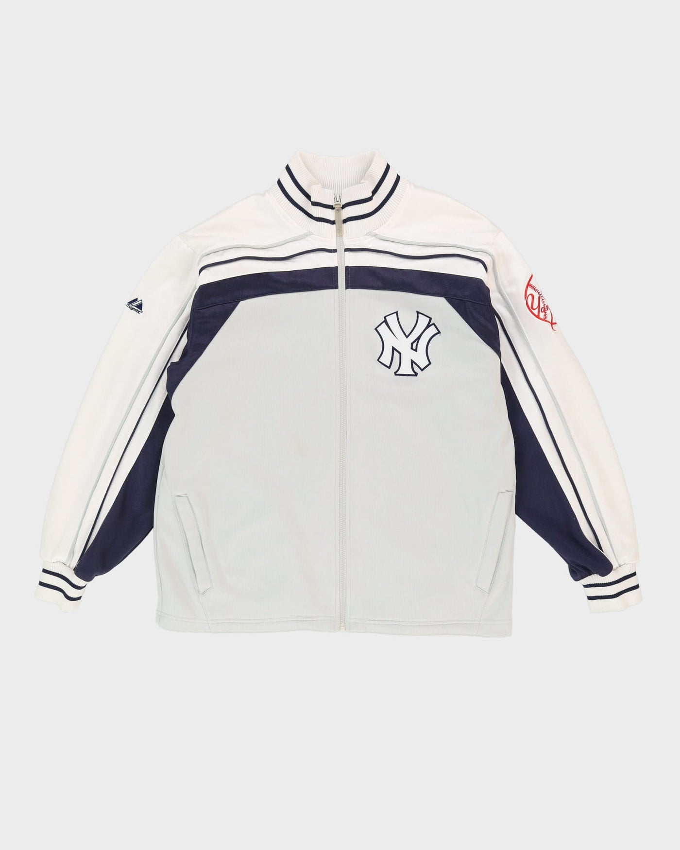 00s New York Yankees Majestic Oversized Track Jacket - L / XL
