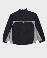 Vintage 90s Adidas Black Full Zip Windbreaker - XL