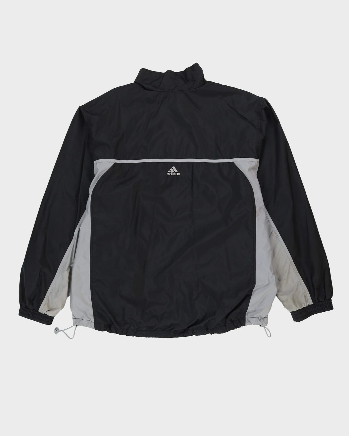 Vintage 90s Adidas Black Full Zip Windbreaker - XL