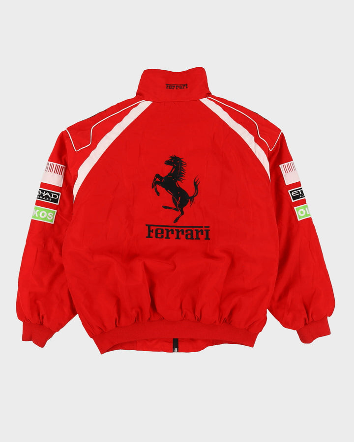 00s Ferrari Red Bomber Formula 1 Racing Jacket - L