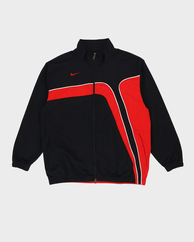 00s Nike Team Black / Red Oversized Track Jacket - L