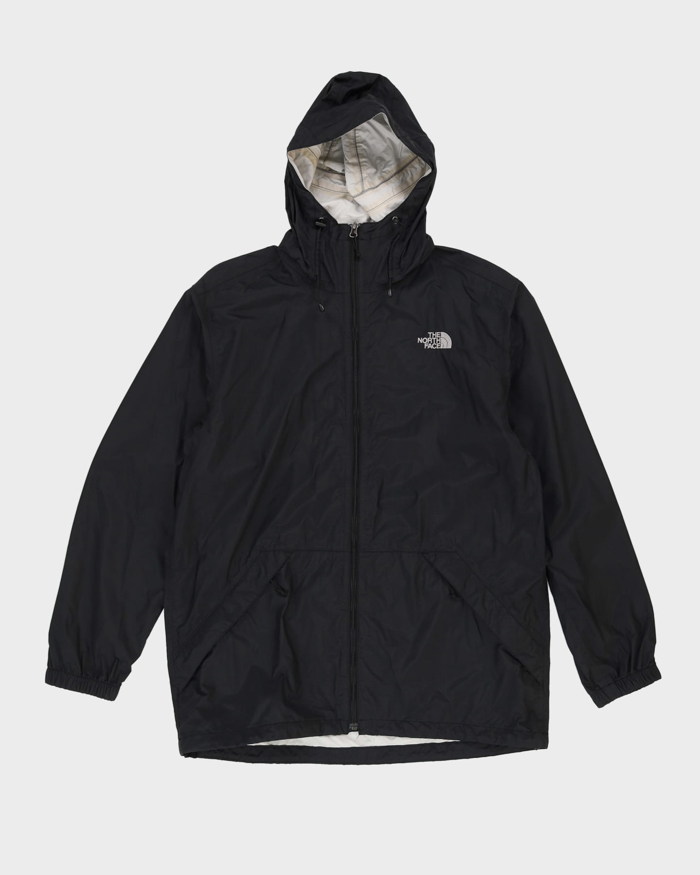 The North Face HyVent Black Hooded Anorak Jacket - L