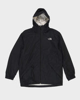 The North Face HyVent Black Hooded Anorak Jacket - L
