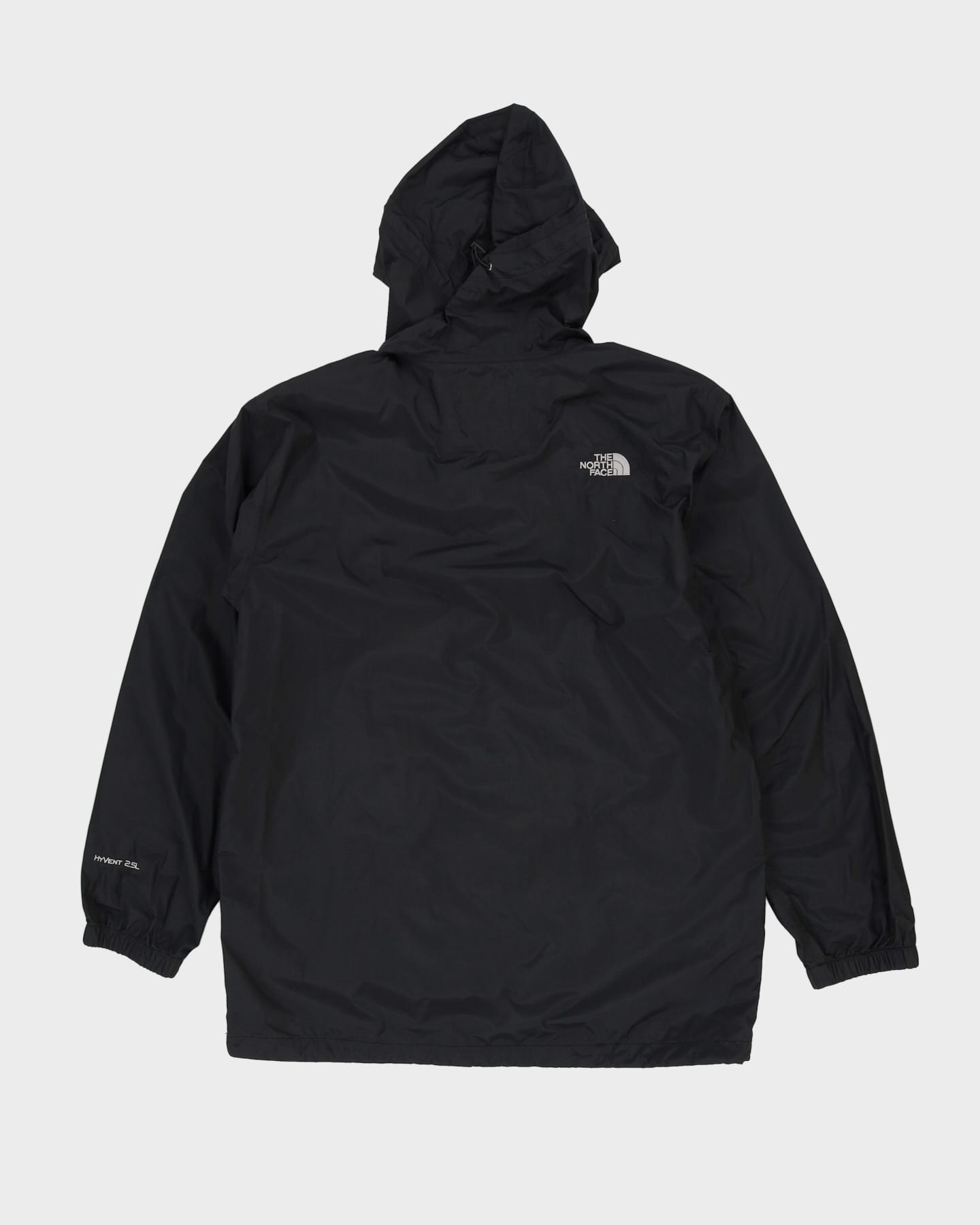 The North Face HyVent Black Hooded Anorak Jacket - L