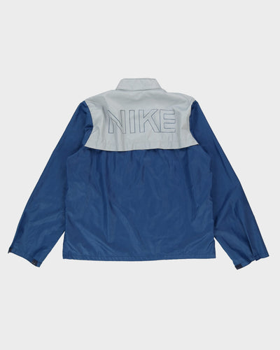 Vintage 80s Nike Blue Quarter-Zip Oversized Windbreaker Jacket - L