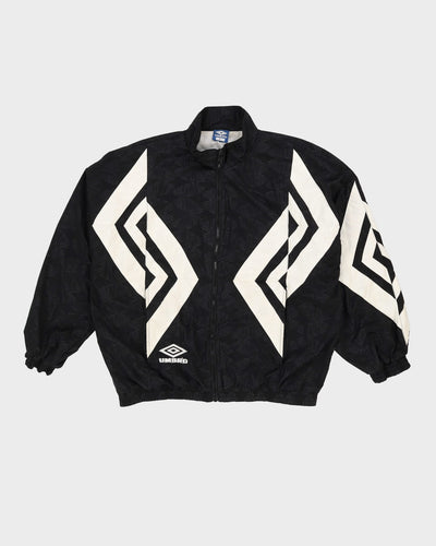 Vintage 90s Umbro Black Shell / Windbreaker Jacket - L