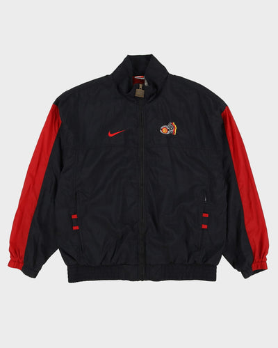 00s Nike Black Deutscher Els-Hockeybund Windbreaker Jacket - L