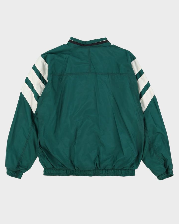 Vintage 90s Adidas Green Black Windbreaker Shell Jacket L