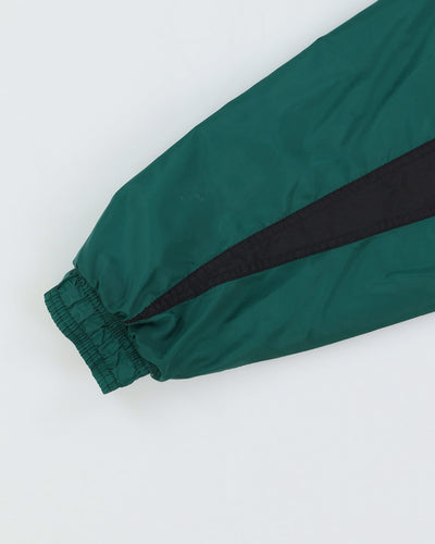 Vintage 90s Adidas Green / Black Windbreaker Shell Jacket - L