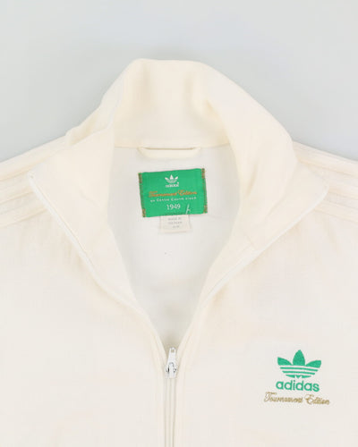 00s Adidas Tournament Edition White Full-Zip Track Jacket - S