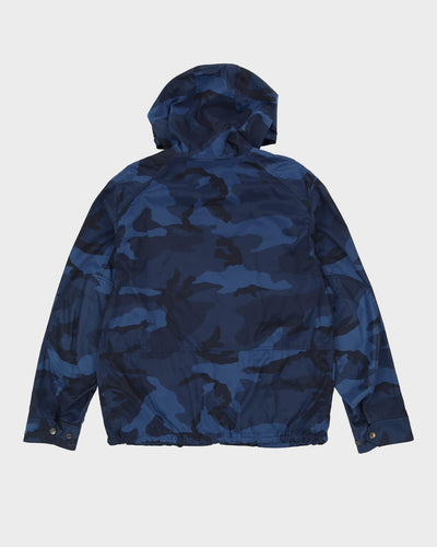 Coach Blue / Navy Camo Hooded Anorak Jacket - L