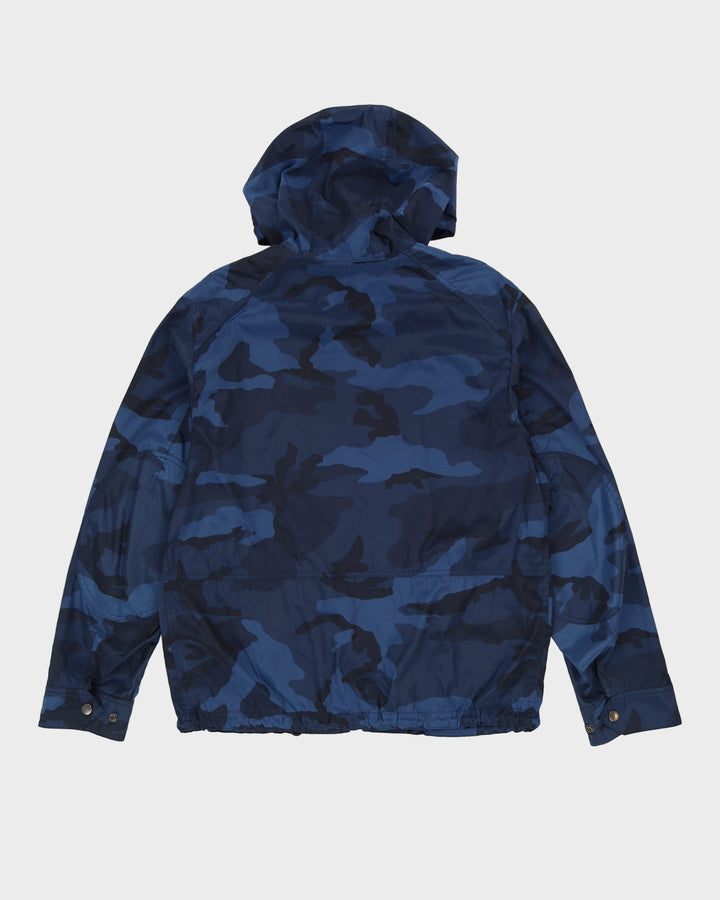 Coach Blue / Navy Camo Hooded Anorak Jacket - L