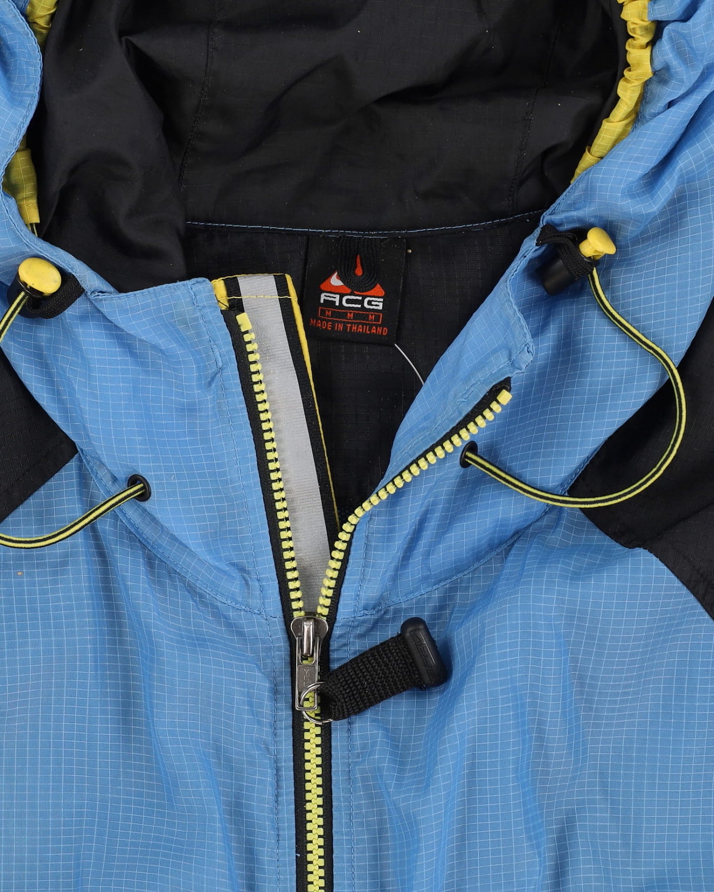 Nike ACG Blue / Black / Yellow Full-Zip Hooded Anorak Jacket - M