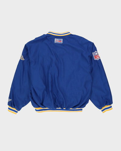 00s St Louis Rams Blue Reebok Windbreaker Jacket - XL