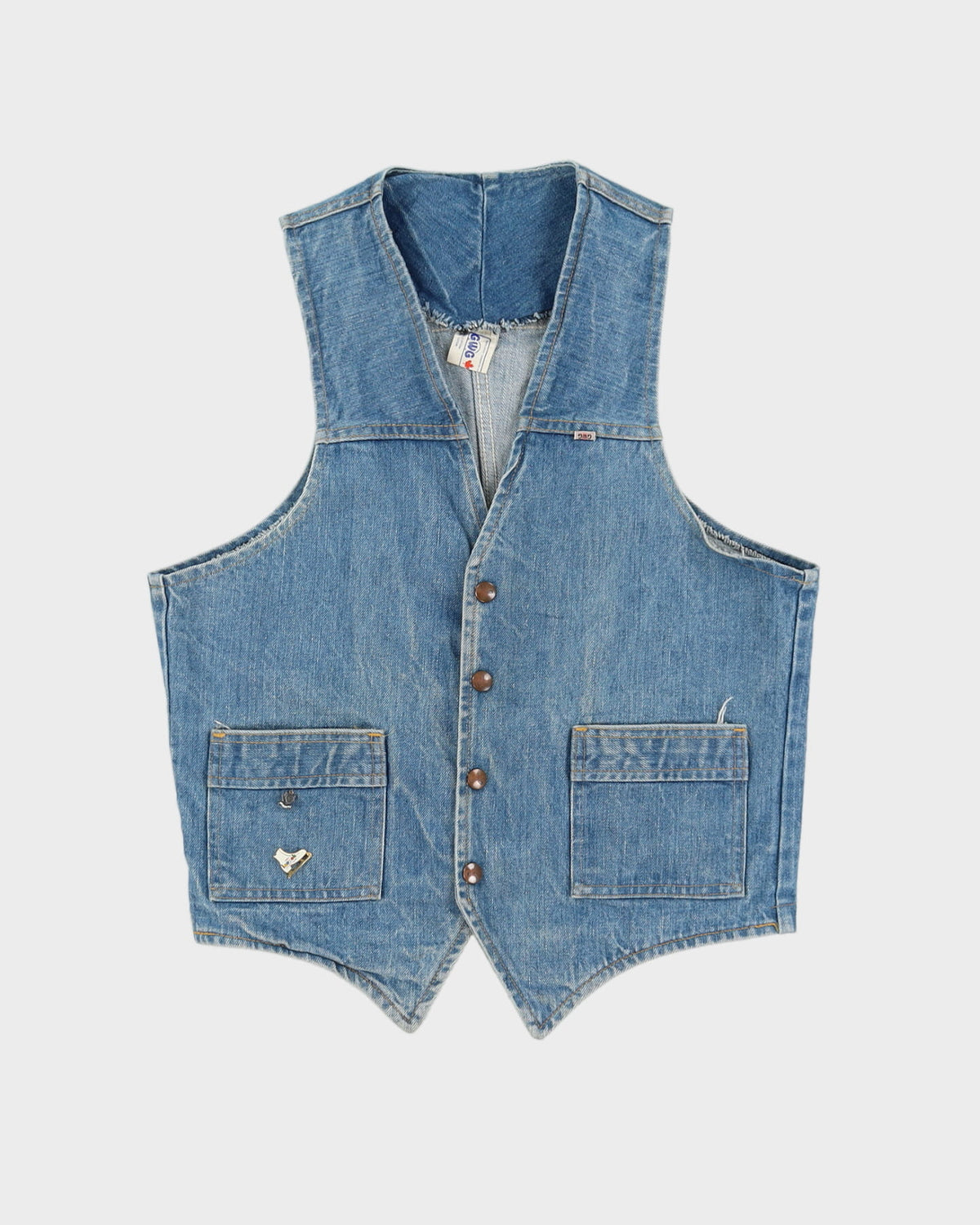 Vintage GWG 1970s Denim Waistcoat - S