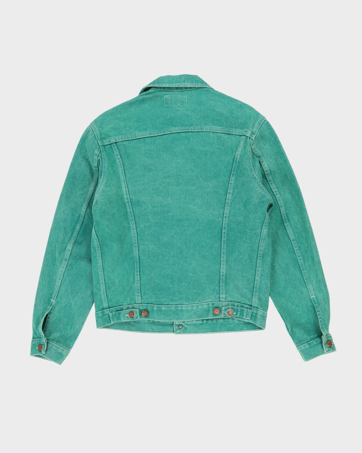 Vintage 70s Spitfire Deadstock With Tags Green Denim Jacket - M