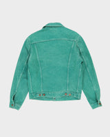 Vintage 70s Spitfire Deadstock With Tags Green Denim Jacket - M