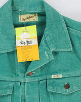 Vintage 70s Spitfire Deadstock With Tags Green Denim Jacket - M