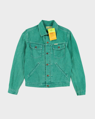 Vintage 70s Spitfire Deadstock With Tags Green Denim Jacket - S
